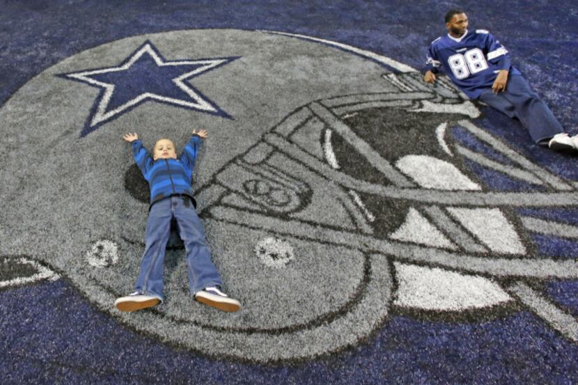 Saturday was Rally Day at AT&T Stadium, and 8-year-old Nathan Hudson of LaPorte took to the...