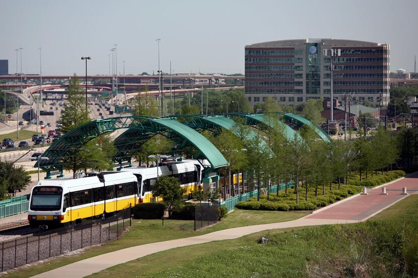 The new apartment development is planned next to the DART light rail station on U.S. 75 in...