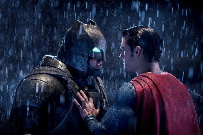 L-R: Ben Affleck as Batman and Henry Cavill as Superman in Batman V. Superman: Dawn of Justice.