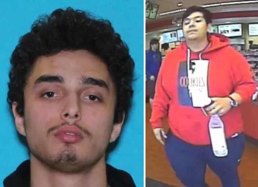 Dallas police are searching for 19-year-old Julian Mekai Sesalem (left) and an unknown...
