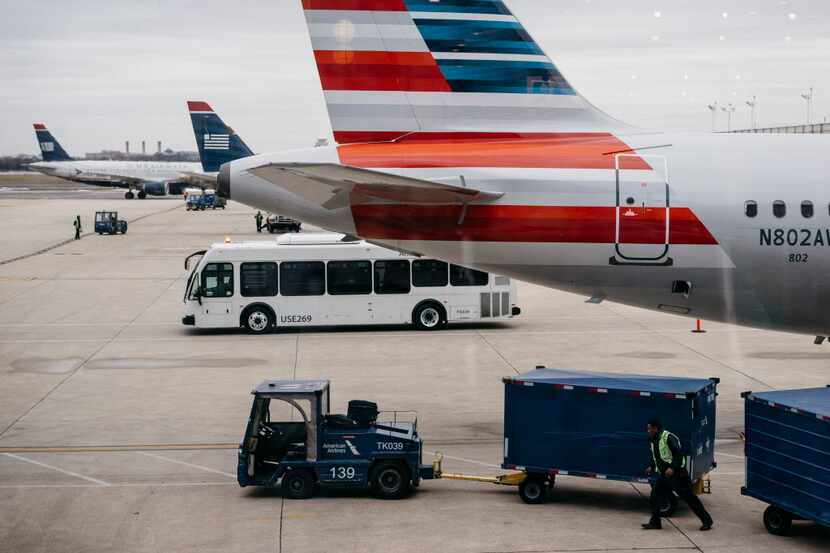 An American Airlines plane at Ronald Reagan National Airport in Washington, Feb. 4, 2016.