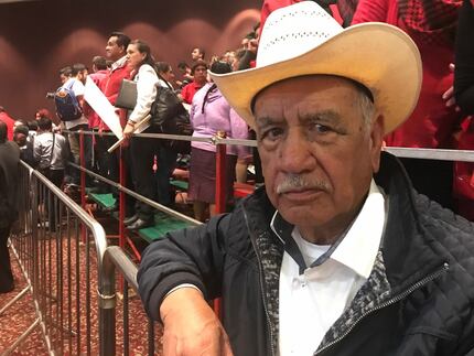 Isidro Esquivel was one of hundreds of PRI members who came to hear the candidate in...