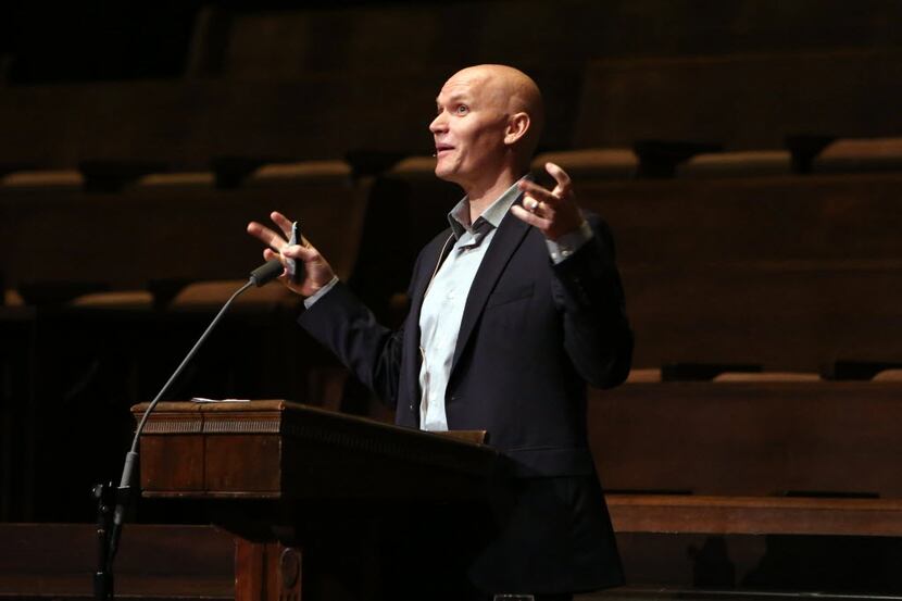  Anthony Doerr speaks at First United Methodist Church in Dallas in 2015. 