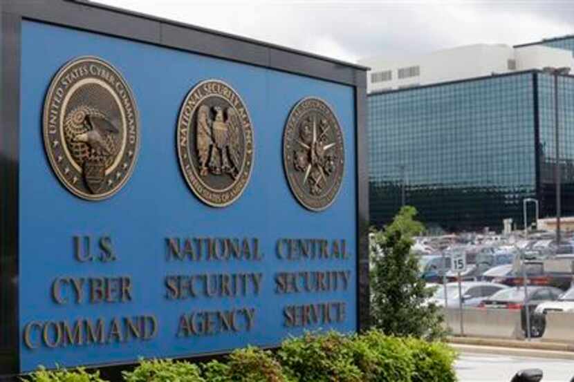 FILE - This June 6, 2013, file photo shows the sign outside the National Security Agency...