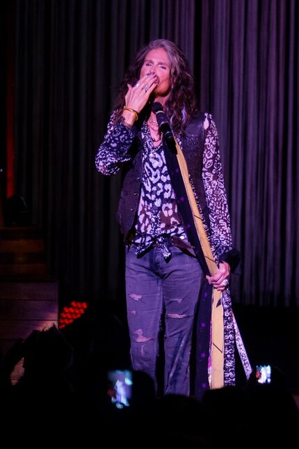 Steven Tyler after performing at Steven TylerOUT ON A LIMB at Lincoln Center on Monday,...