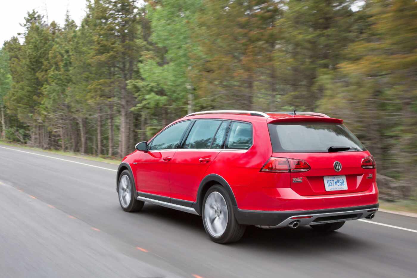 The 2017 Volkswagen Golf Alltrack has a 1.8-liter turbocharged four-cylinder engine rated at...