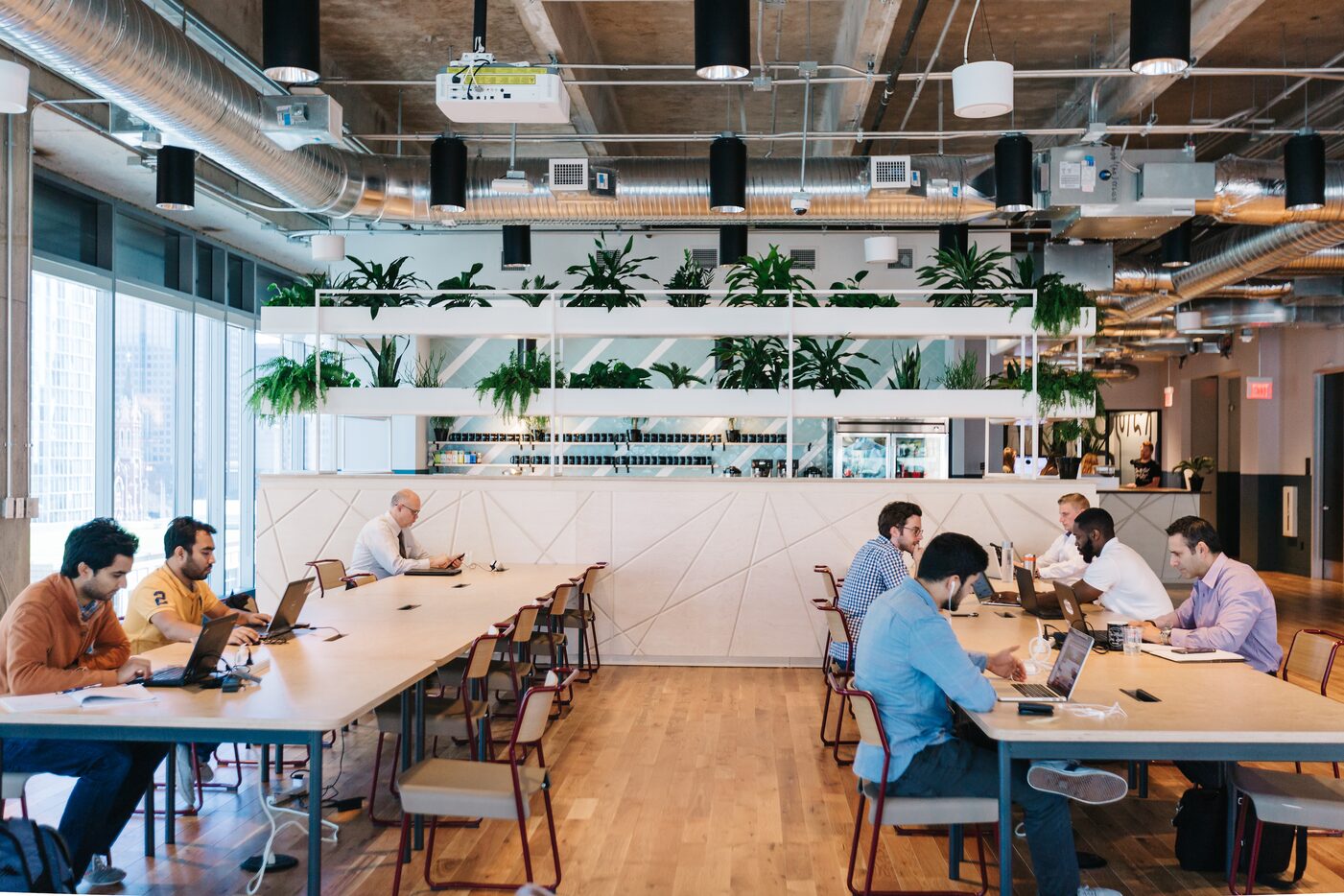 WeWork's McKinney Avenue location in Dallas' Uptown district has offices on two floors.