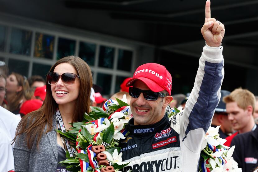 INDIANAPOLIS, IN - MAY 26:  Tony Kanaan of Brazil, driver of the Hydroxycut KV Racing...