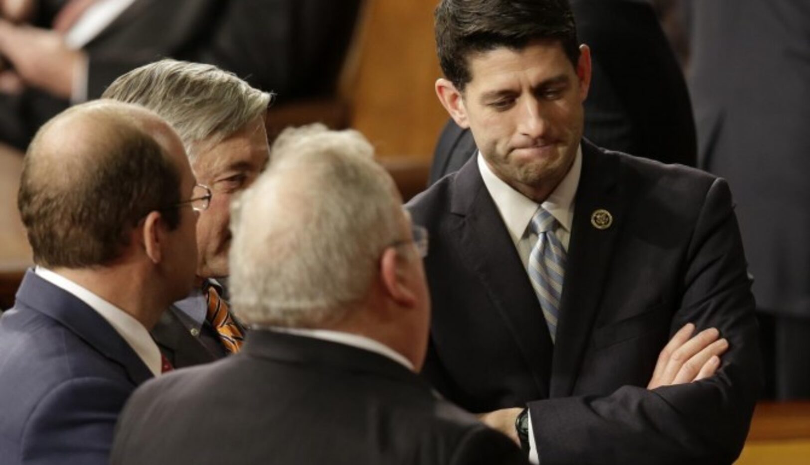 El congresista republicano Paul Ryan momentos antes de iniciar el discurso del Estado de la...