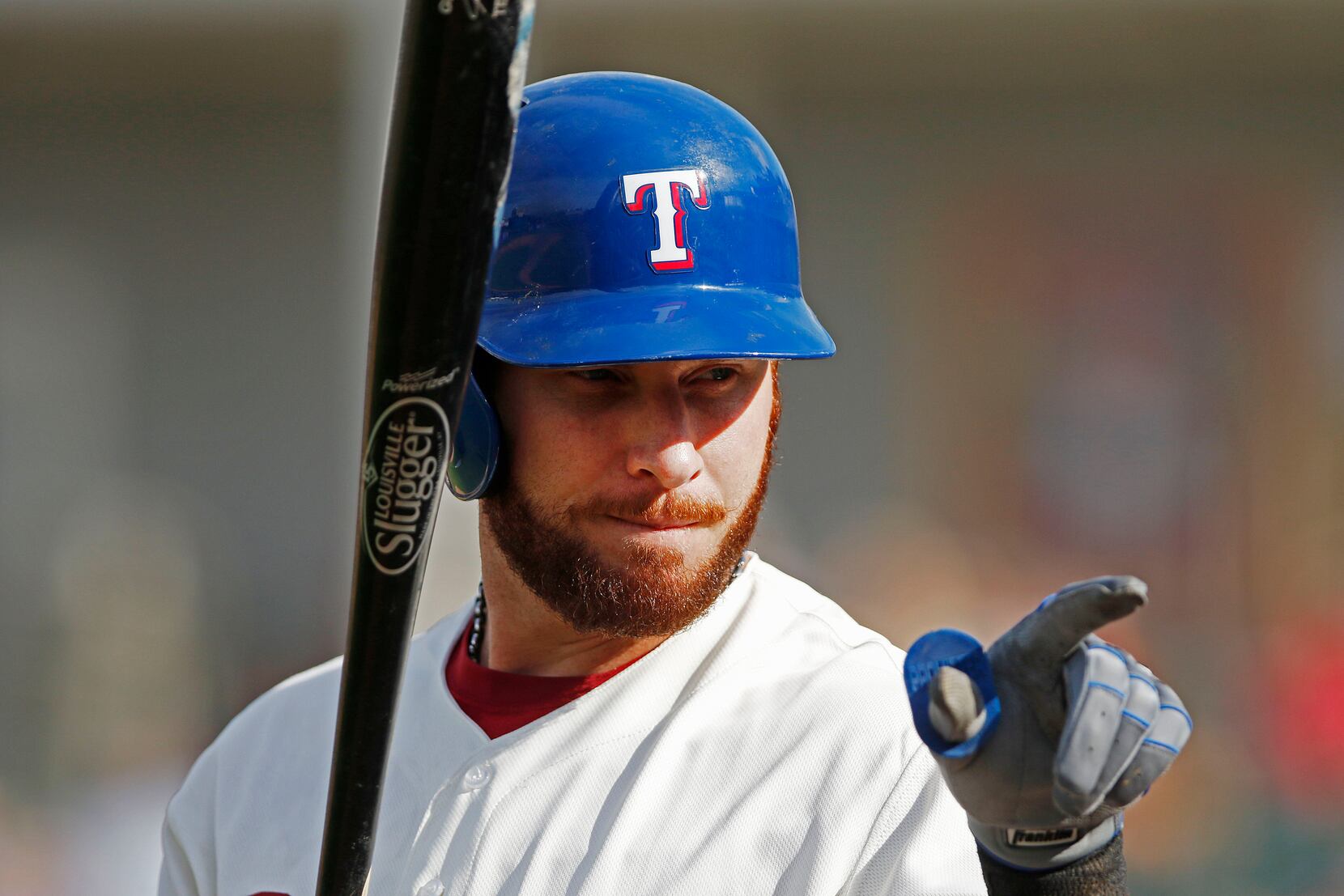 Texas Rangers' Josh Hamilton, left, is greeted by Adrian Beltre