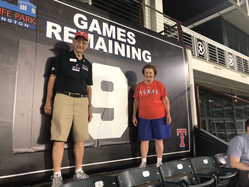 Cal and Shirley Kost, also known as the Rangers Cookie Lady. (Courtesy of Cal Kost)