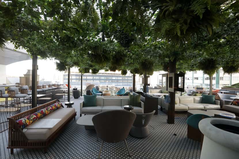 Catbird has a large patio that's high enough up — the tenth floor — that it doesn't feel...