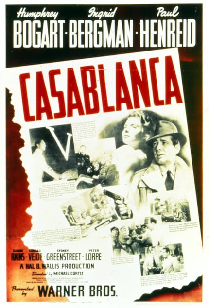 A poster for Casablanca.