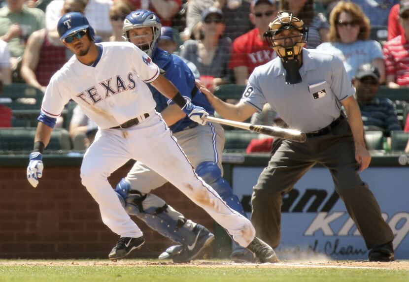 Texas infielder Luis Sardinas is pictured during the Texas Rangers' 6-2 win over the Toronto...