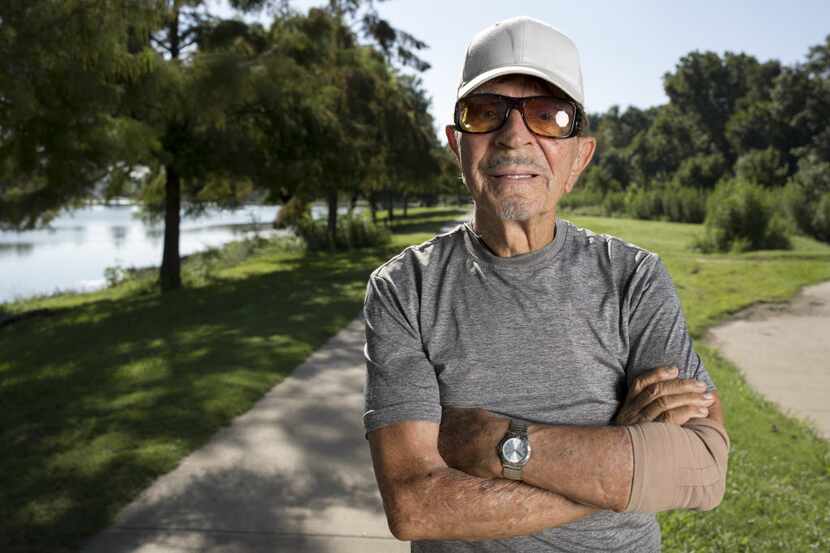 Tony Taddeo, 91, of McKinney at Towne Lake Park. He had surgery to receive a transcatheter...
