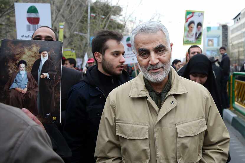 Revolutionary Guard Gen. Qassim Soleimani, commander of Iran's Quds Force, is shown at a...