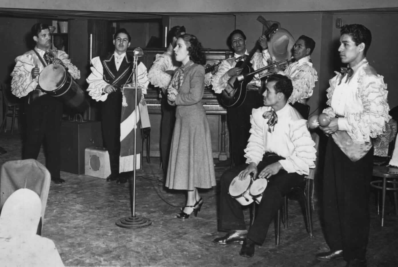 The Joe Azcona Band performs in the El Fenix ballroom in the 1940s