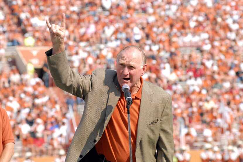 27 September 2008: Tommy Nobis addresses the crowd during his jersey retirement ceremony at...