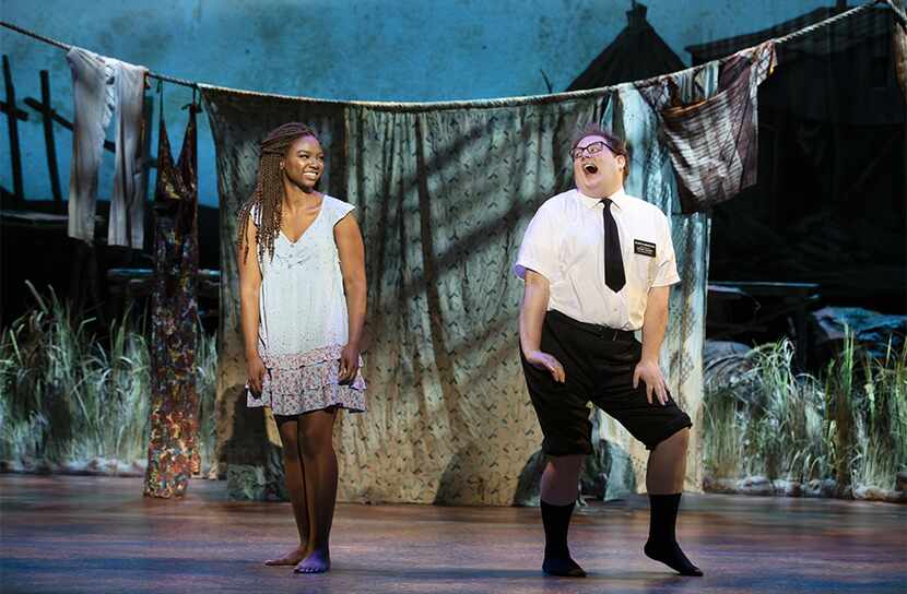Berlande and Sam Nackman in "The Book of Mormon" North American tour, one of several...