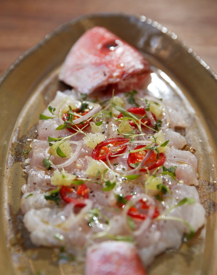 Water Grill makes a whole fish ceviche-style. 