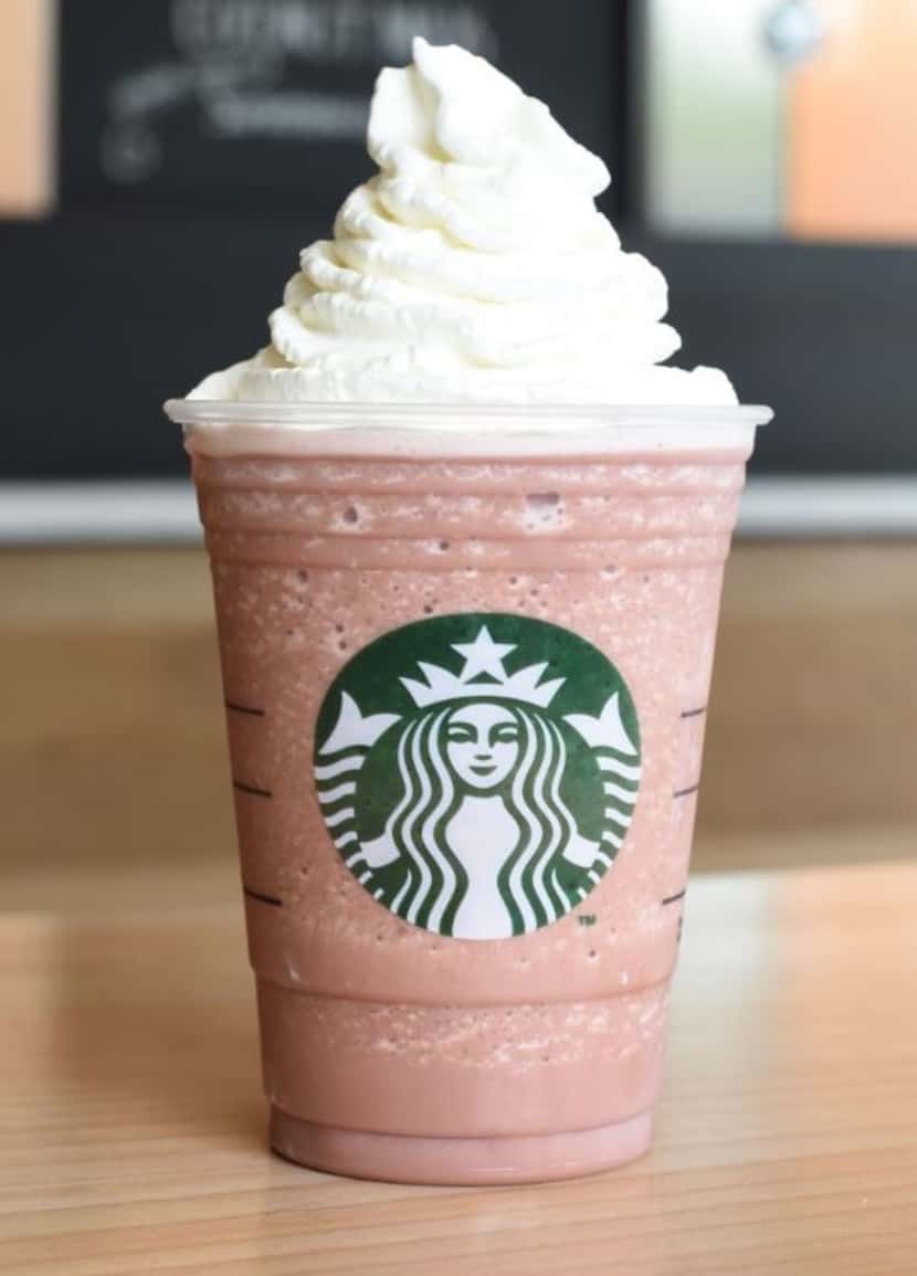 A blend of mocha sauce, raspberry syrup, vanilla syrup and Frappuccino chips with milk and...