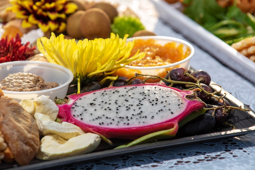 Vietnamese charcuterie made by Chả Cutie with dragon fruit.