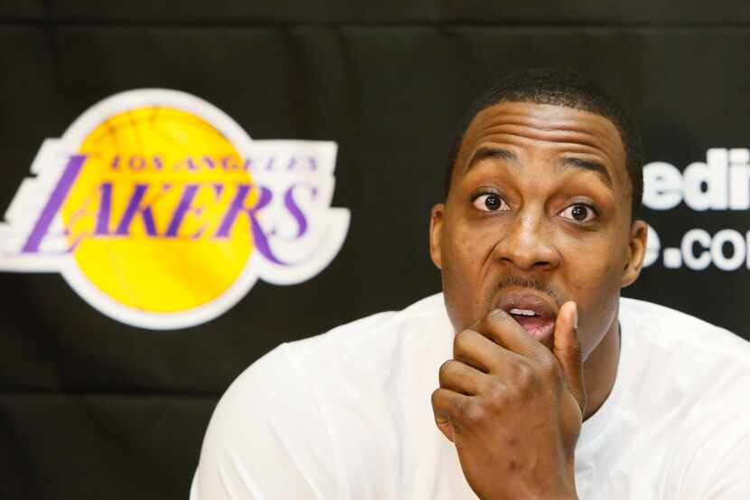 Los Angeles Lakers center Dwight Howard.