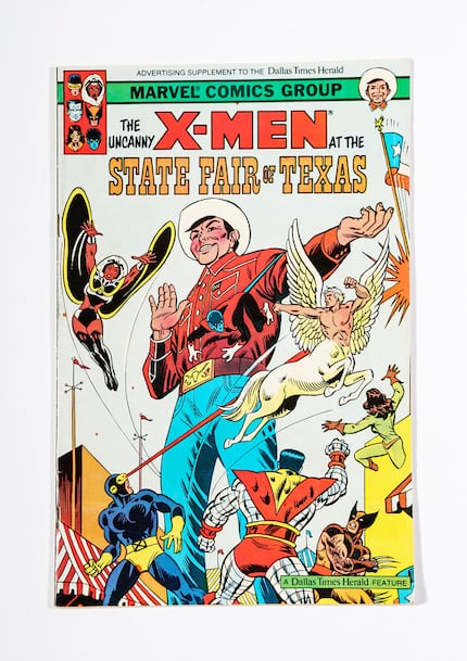 A copy of "The Uncanny X-Men at the State Fair of Texas. The book was inserted into the...
