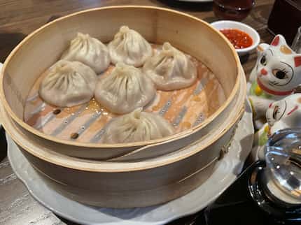 The pork xiao long bao (soup dumplings) are a signature item at the new Fortune House...