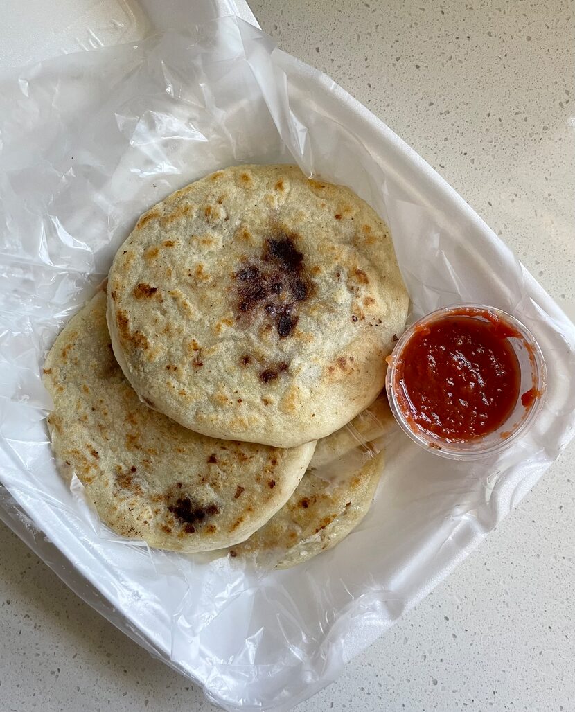 Bean and cheese pupusas from Casa Linda Salvadoran Cuisine