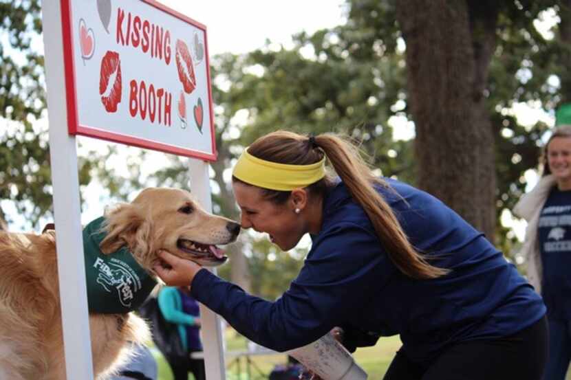 
Whiskey manned the kissing booth at a previous Fido Fest.
