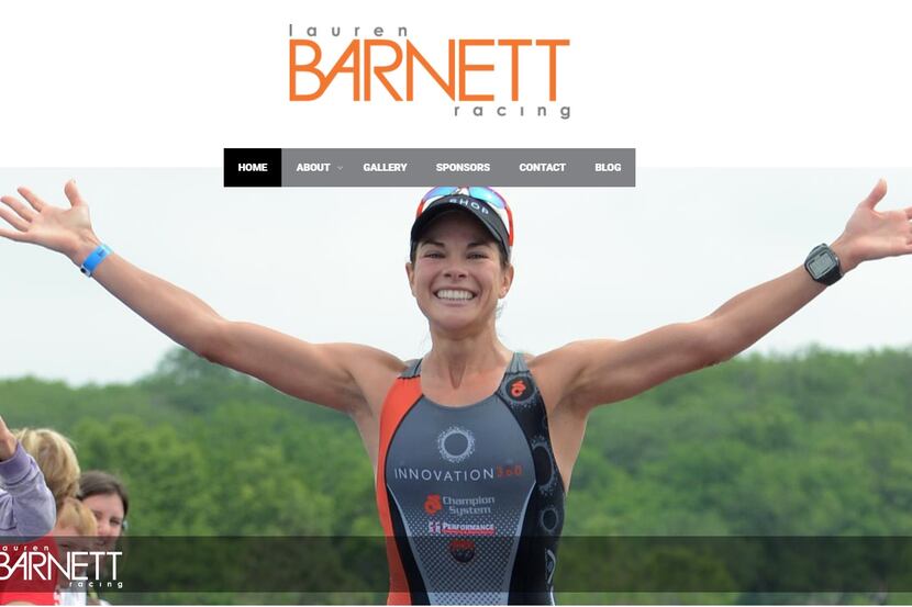 Screen grab from Lauren Barnett's website. The professional triathlete tested positive for a...