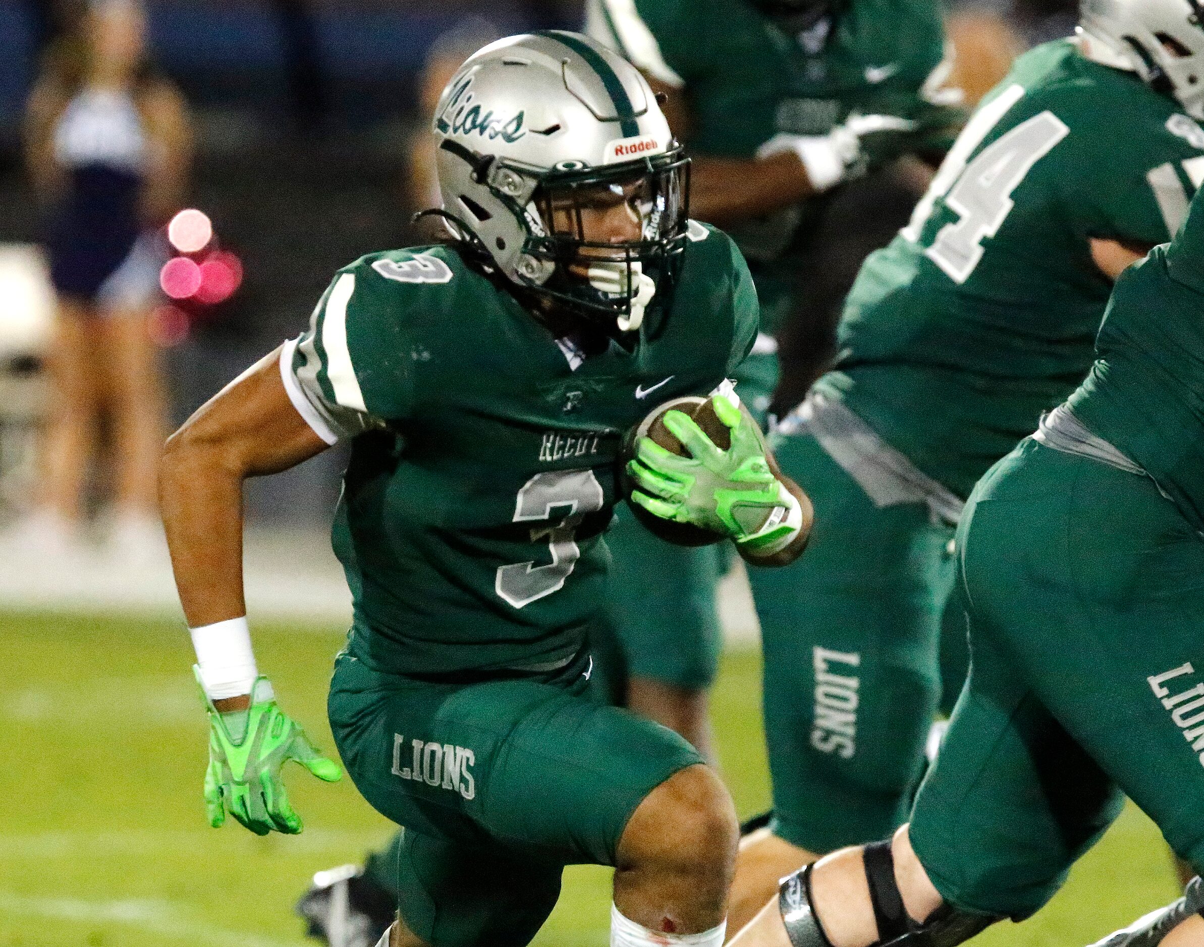 Reedy High School running back Dennis Moody (3) runs the football for a touchdown during the...