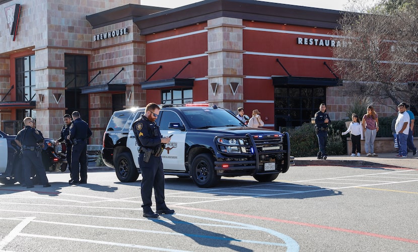 Police investigate an incident at Hulen Mall in Fort Worth on Tuesday, Dec. 21, 2021. A...