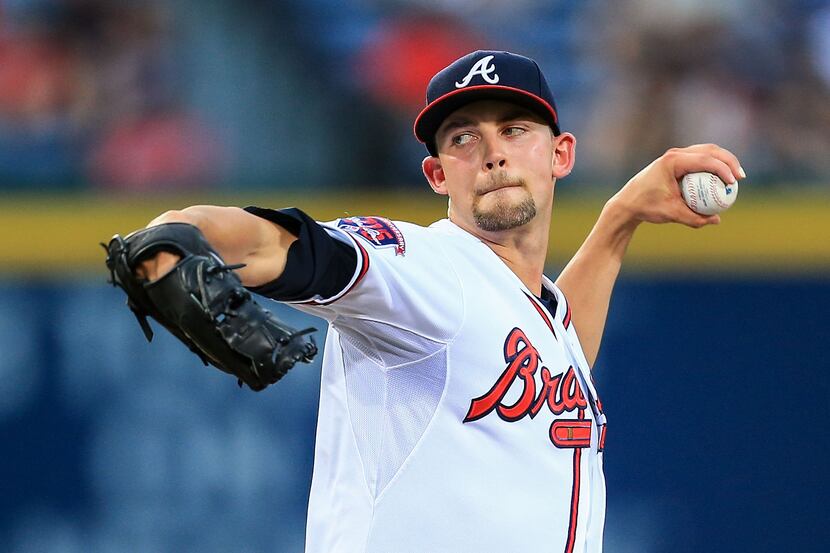 ATLANTA, GA - JULY 1:  Mike Minor #36 of the Atlanta Braves pitches in the fourth inning...