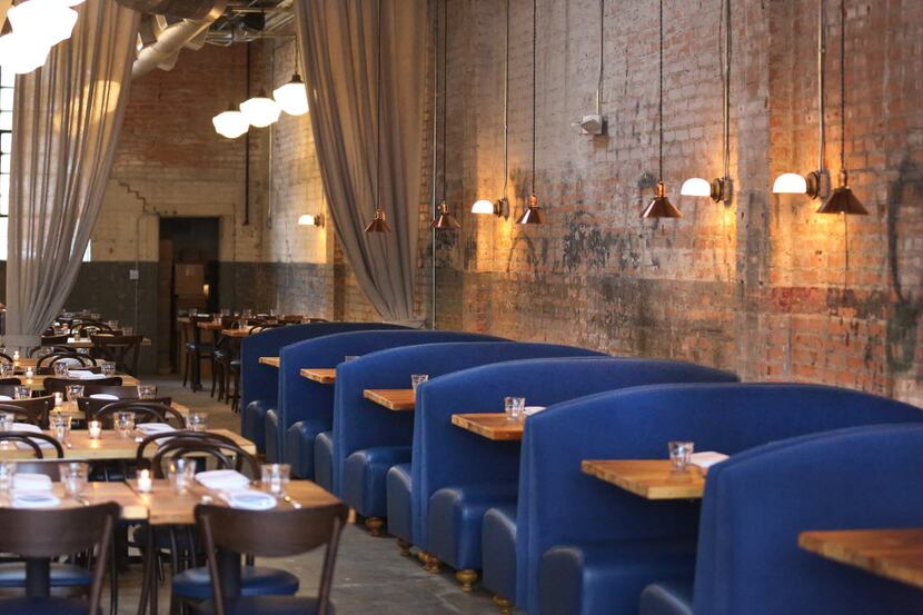 The dining area at the new restaurant, Filament, at 2626 Main Street in Deep Ellum in Dallas.