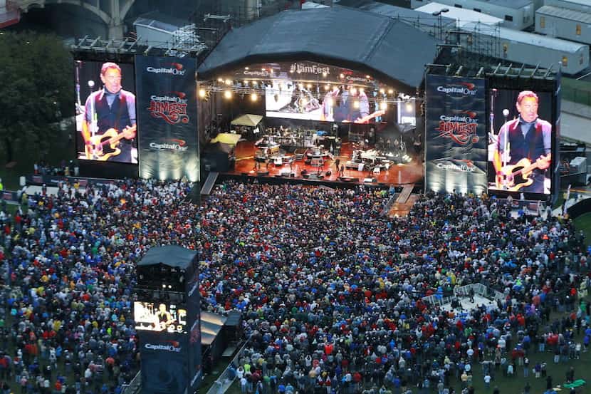 Bruce Springsteen and E Street Band entertain fans on Sunday, April 6, 2014 at Reunion Park...