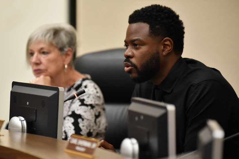 DeSoto schools Superintendent D'Andre Weaver (right) resigned on Sunday, Aug. 30, as the...