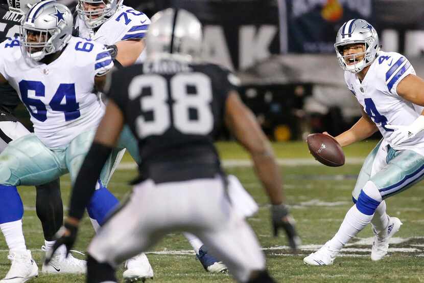 Dallas Cowboys quarterback Dak Prescott (4) is pictured during the Dallas Cowboys vs. the...