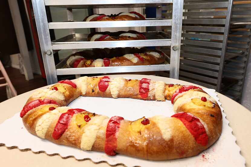 Una rosca de Reyes tradicional de panadería San Marcos, en Cleburne.
