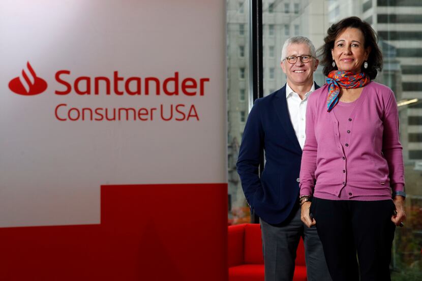 Scott Powell, CEO of Santander Consumer USA, and Ana Botin, chairman of the parent company,...