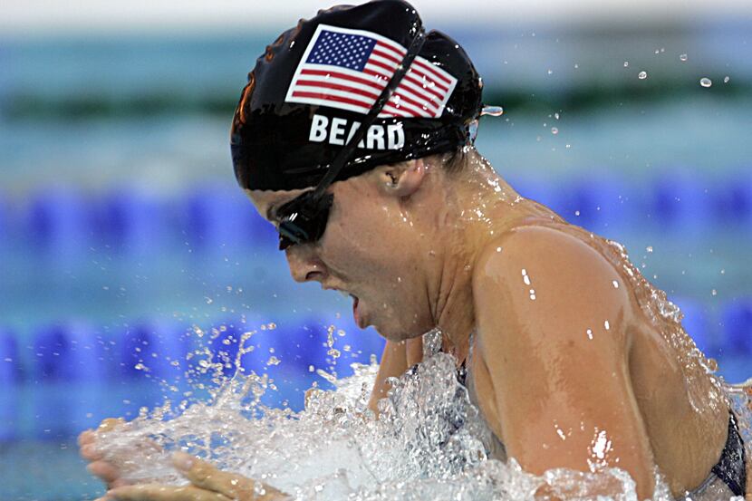 Amanda Beard of the U.S. swam to a gold medal in the women's 200-meter breaststroke at the...