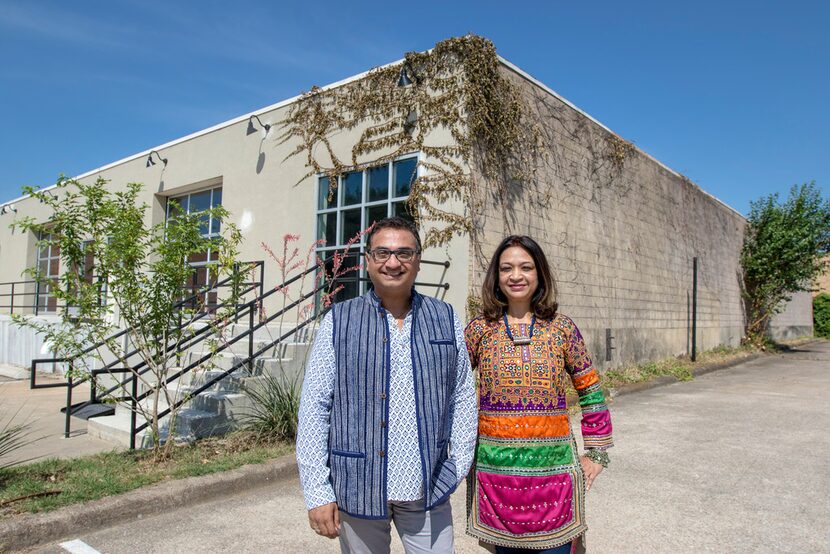 Jitin Hingorani (left) and Anu Basu Agarwal, co-founders of Dallas Indian Arts Collective,...