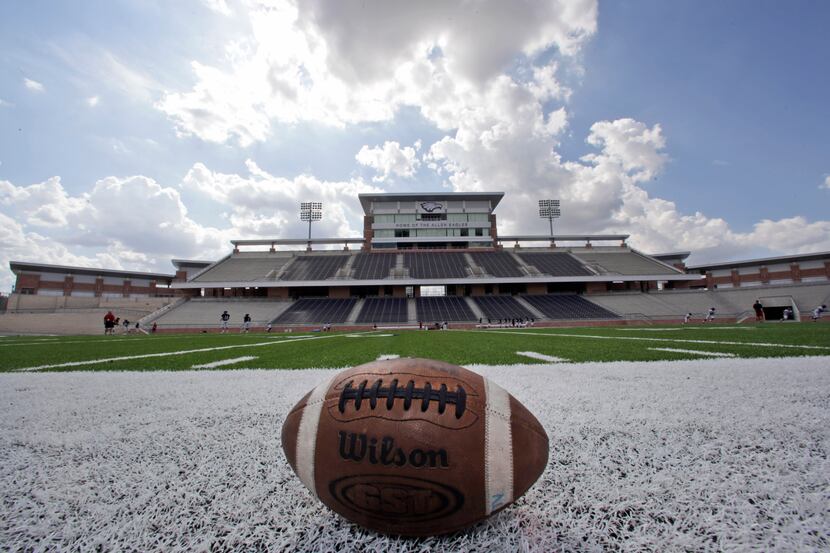 The sun shines over the  $60 million new football stadium at Allen High School Tuesday, Aug....