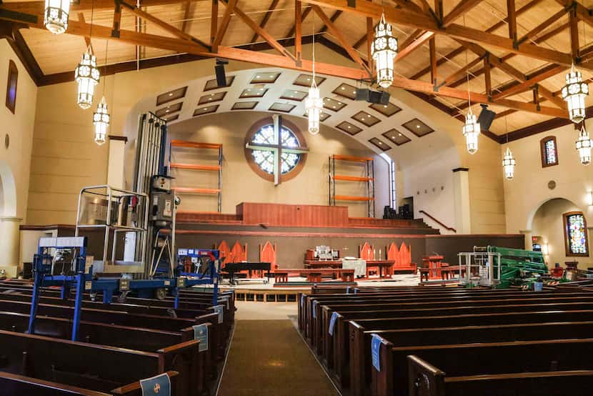 First United Methodist Church flooded in February after a pipe burst during the winter...