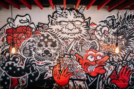 Check out the mural on the wall at Dallas restaurant Sumo Shack and you're in for an...