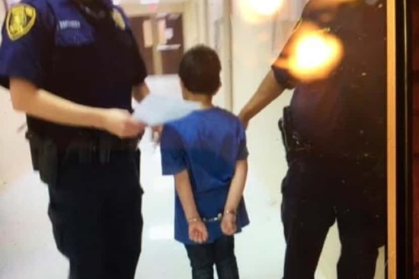 Dallas ISD police reportedly handcuffed a 7-year-old boy at Gabe P. Allen Charter School...