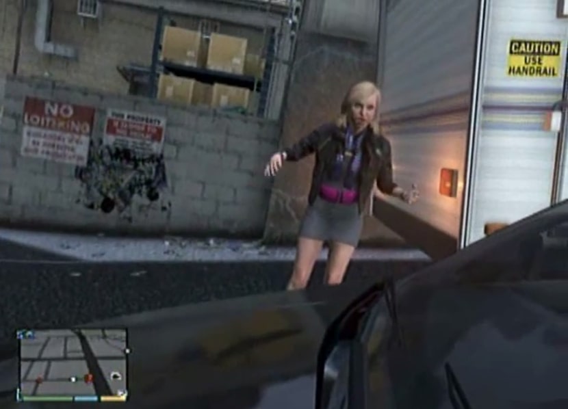 Paparazzi shot of Lindsay Lohan or bad, low-quality YouTube screen grab of the GTAV...