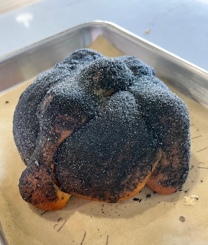 Pan de muerto at Lubellas Patisserie in Casa View gets its color from totomoxtle, the ashes...