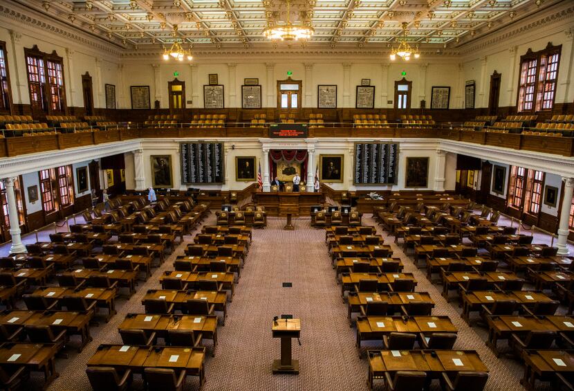 The Texas House of Representatives at the Texas state capitol in Austin. 